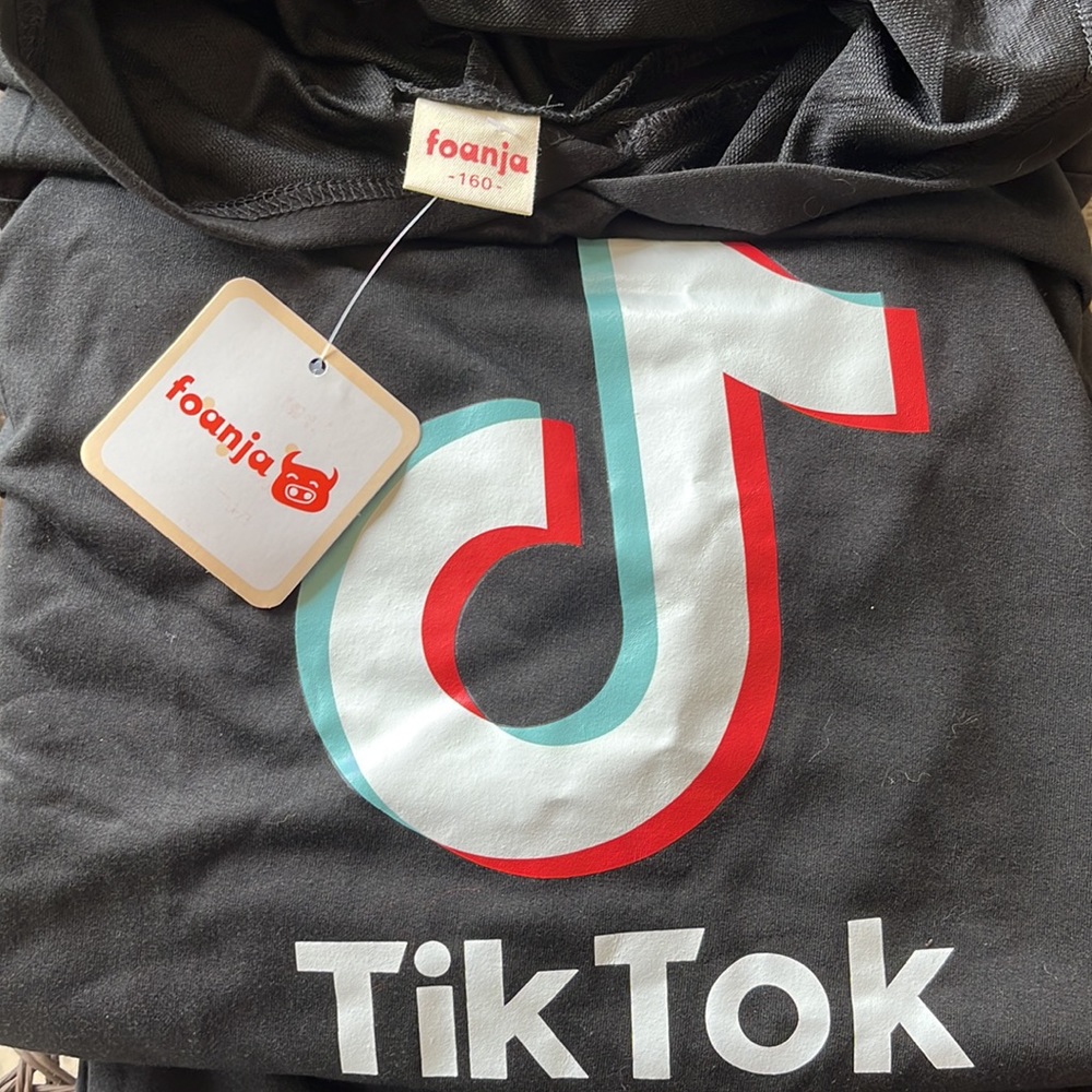 Tik Tok  youth pull over hoodie and sweat pant suit for boys or girls graphic
